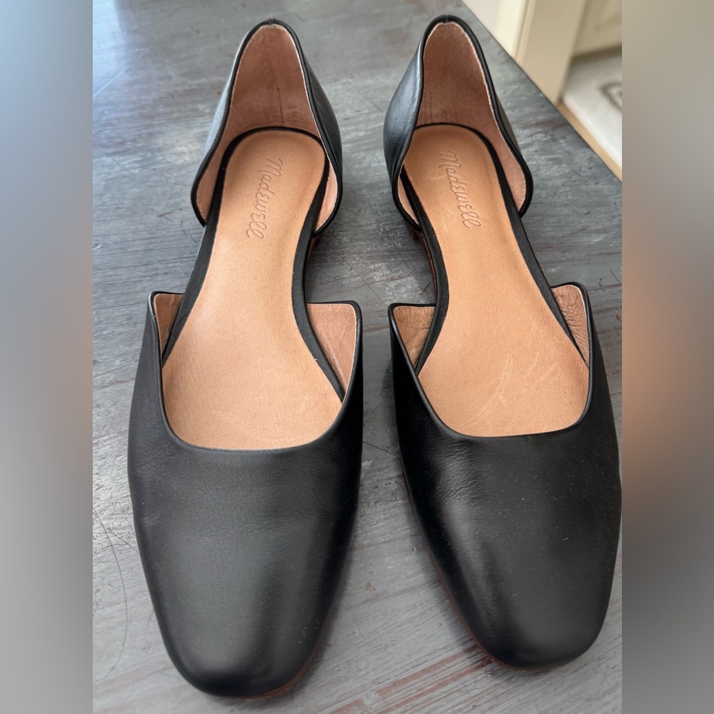 Madewell Black Leather Flats - Picture 3 of 5